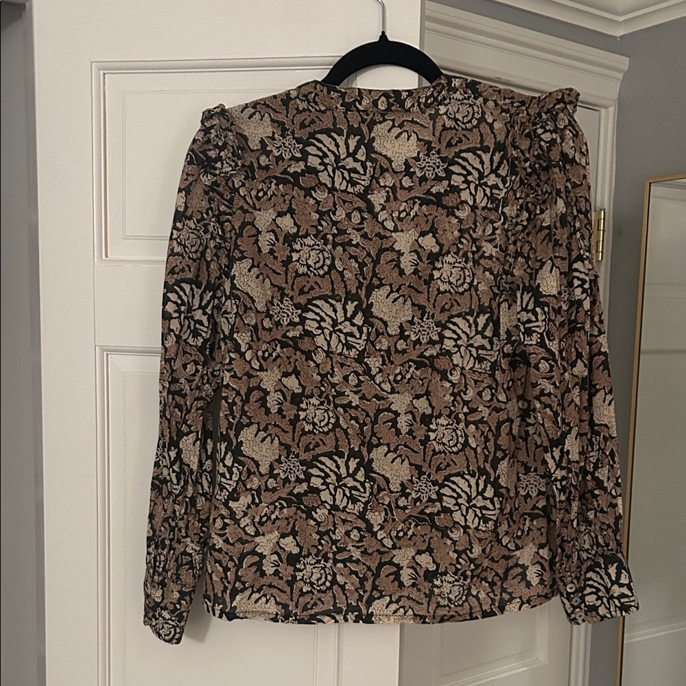 Cleobella Women's Floral Button-Up Blouse - Black and Tan - Picture 4 of 4